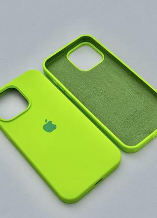 Оригінальний чохол silicone case iphone 16 pro (neongreen)