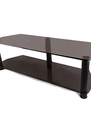 Тумба из стекла под телевизор commus меридиан new mini bronza-bl (1100х350х374)