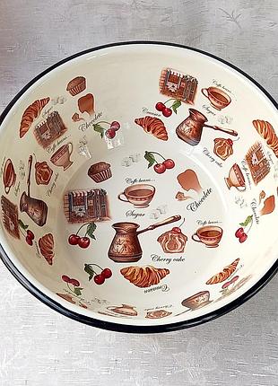 Миска эмалированная idilia "кафе де шери" (4 л)