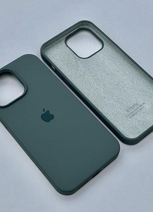 Оригинальный чехол silicone case iphone 16 pro (pine green)
