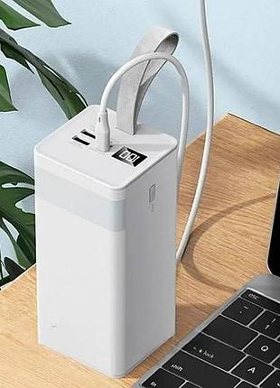 Power bank с дисплеем 22,5w hoco 60000mah j89a белый top shop ua_
