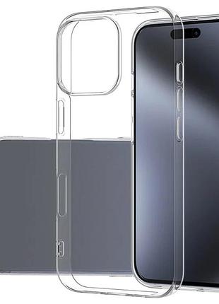 Оригінальний прозорий тонкий чохол iphone 16 pro