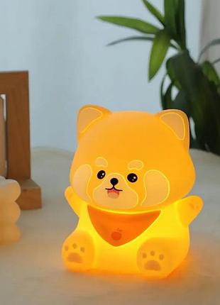 Силиконовый led ночник-лампа панда аккумуляторная с таймером pad-02