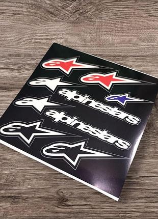 Alpinestar наклейки мото мотоцикл мопед скутер шолом стикерпак мотопак альпінастар альпінестар