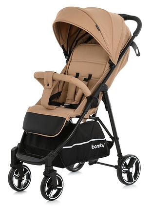 Прогулочная детская коляска bambi m 4249-2 beige matt