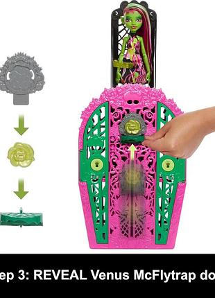 Monster high skulltimate secrets venus mcflytrap hyt75 mattel монстер хай венера мухоловка шафка з секретом 4