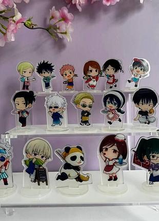 Набор акриловых фигурок по аниме магическая битва / jujutsu kaisen сатору годжо, сугуру гето, итадори юдзи,