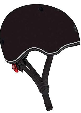 Шлем защитный детский globber evo lights black с фонариком, 45-51 см