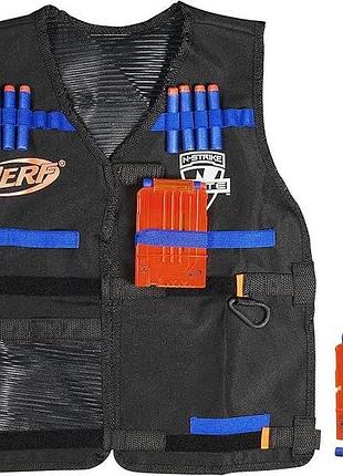 Nerf n-strike elite series tactical vest b0250f01 ffp hasbro розгрузка нерф жилет нерф з двома магазинами