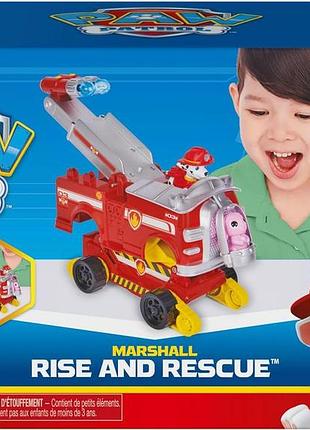 Paw patrol rise and rescue marshall transforming toy trucks spin master щенячий патруль маршал рятувальна машина