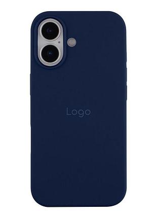 Силиконовый чехол с закрытым низом apple iphone 17 silicon case #63 deep navy