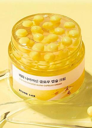 Осветляющий капсульный крем round lab vita niacinamide glow capsule cream 50 мл