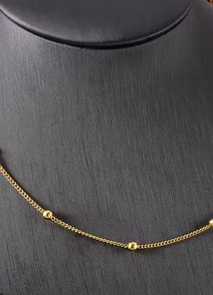 Ланцюг stainless steel медична сталь лимонний відтінок. довжина 40+5 см.