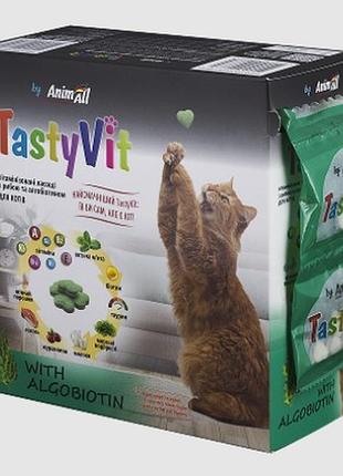 Animall tastyvit вітамінізовані ласощі для котів з рибою та алгобіотином