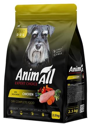 Animall сухой корм для собак всех пород со свежей курицей 2,5 кг