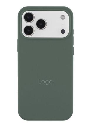 Силиконовый чехол с закрытым низом apple iphone 17 pro silicon case #61 army green