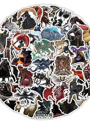 Cтикеры наклейки bloodborn dark souls elden ring 10 шт