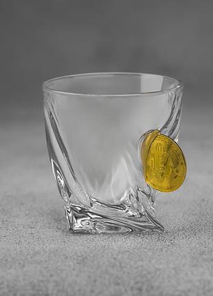 Хрустальный стакан для виски (с биткоином)