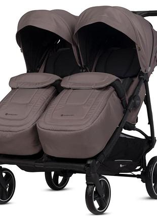 Прогулочная коляска для двойни euro-cart doblo taupe
