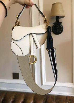 Женская модная кожаная сумка седло в стиле dior saddle.