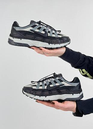 Женские кроссовки nike p-6000 black grey
