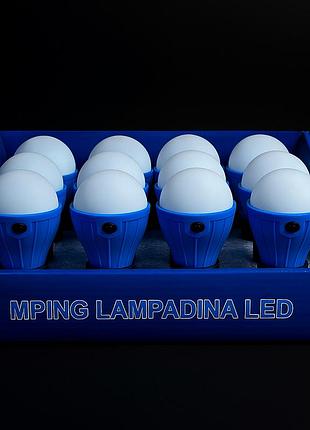 Подвесная led лампа mping lampadina синего цвета, автономная на батарейках aaa — код 2020 синяя