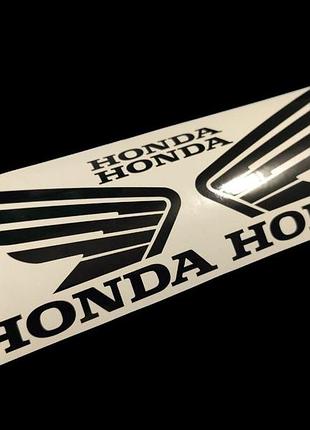 Чорні глянцеві без фону наклейки на мотоцикл бак хонда honda крила ангела