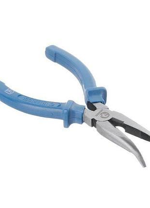 Длинногубцы 160 мм изогнутые под 45* intertool (ht-0124)