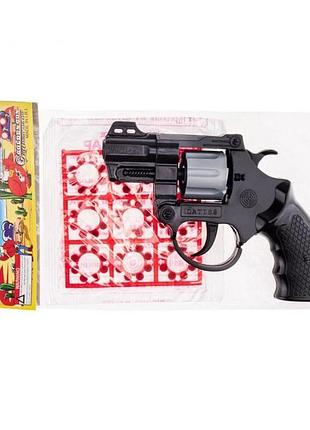 Игрушечный револьвер с пистонами "datis" golden gun 119gg