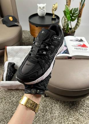 Женские кроссовки nike p-6000 w black grey white