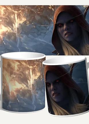 Чашка/кружка с принтом world of warcraft shadowlands