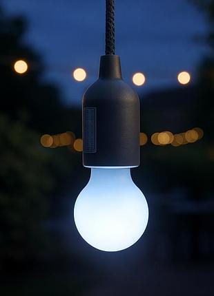 Подвесная led лампа серая, на батарейках aaa, для дома и кемпинга — код 10010 серая