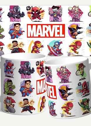 Чашка/кружка с принтом "marvel"