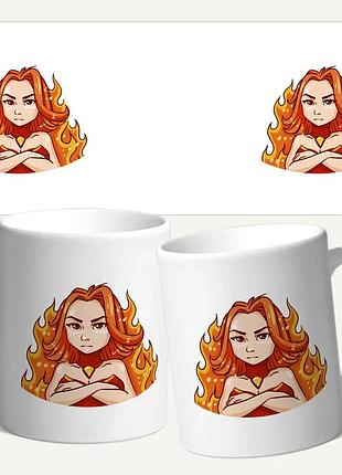 Чашка/кружка с принтом lina dota 2 "лина"