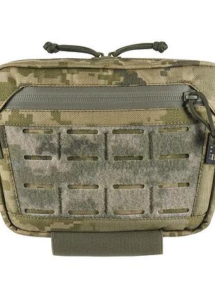 M-tac сумка напашник large elite/ подсумок напашный на плитоноску пиксель мм-14/ тактическая сумка с molle