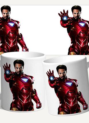 Кружка с принтом железный человек (тони старк) — подарок фанату marvel