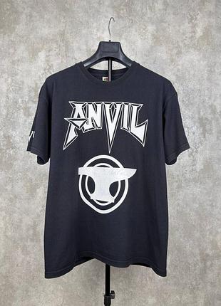 Мерч-футболка anvil pounding metal rock black розмір xl