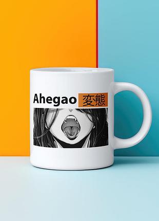 Кружка с принтом ахегао аниме