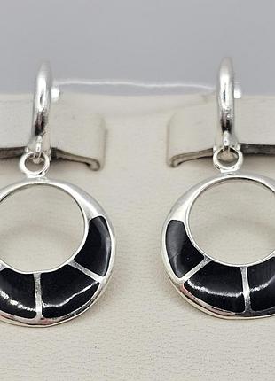 Сережки серебряные с агатом 4,72 г