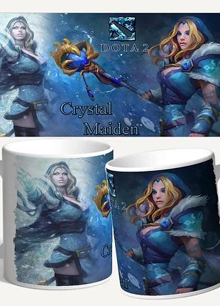 Чашка/кружка с принтом "dota 2 кристал мейден" crystal maiden