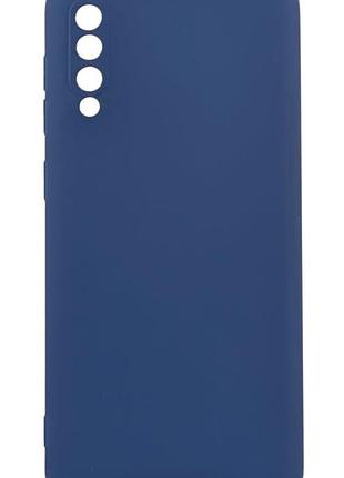 Чехол silicone cover для samsung galaxy a50/ a505 бампер с микрофиброй синий
