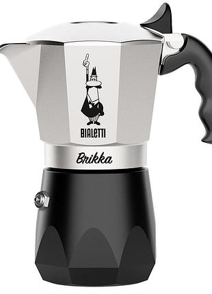 Гейзерна кавоварка bialetti brikka 170 мл. 4 чашки