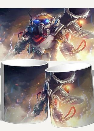 Чашка/кружка с принтом dota 2 "клокверк"