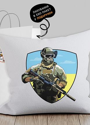 Подушка с патриотическим изображением "український воїн"