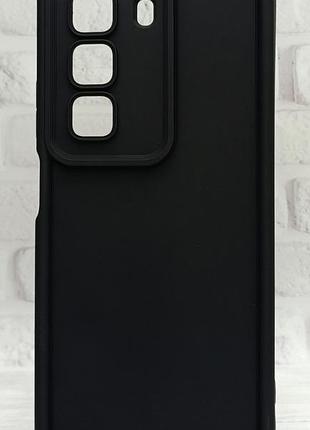 Чехол shock case для infinix hot 50 4g (x6882) бампер силиконовый цвет черный