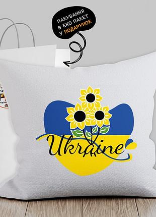 Подушка с патриотическим принтом "україна. ukraine"