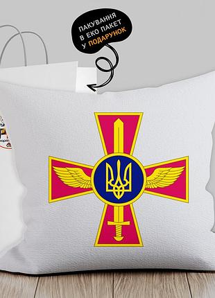 Подушка с патриотическим изображением "логотип повітряних сил збройних сил україни"