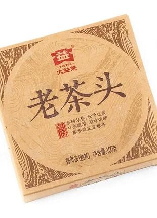Шу пуер menghai dayi lao cha tou 1401 2014, 100 г. старі чайні голови