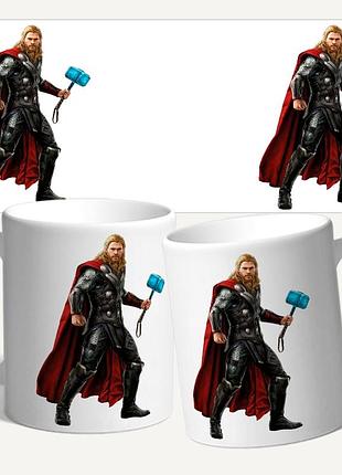 Кружка с принтом тора — подарок фанату marvel