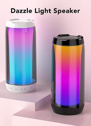 Портативна bluetooth-колонка dazzle light t1 з rgb-підсвіткою та підтримкою tf/aux